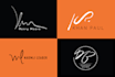 design minimalist hand drawn monogram logo