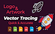 redraw and vectorize your artwork into high resolution