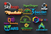 design a modern 2d 3d logo design for your business with copyrights
