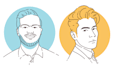 draw minimalist flat line avatar for you