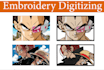 do embroidery digitizing into dst, pes file in 1 hour