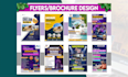 design company brochure, business flyer, bifold, trifold brochure
