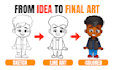 illustrate custom clip art and stickers