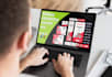 design promotion website header, slider or banner