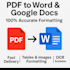 convert PDF to word or google docs with formatting