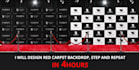 design red carpet backdrop, step and repeat