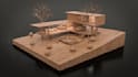 create digital maquette, 3d wooden model render for your project