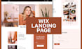 design a profitable wix landing page wix website design