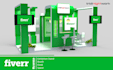 create 3d exhibition stand, booth ,kiosk design