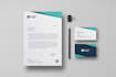 design business card, letterhead, and invoice
