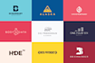 design geometric minimalist logo and brand identity