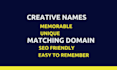 suggest unique names for your business, brand with domains