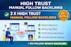 do high trust manual follow backlinks with bonus