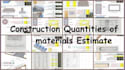 schedule quantity materials takeoff of your plans