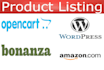 list products on opencart, wordpress, amazon, add products