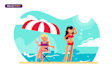 draw your characters in flat design
