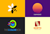 design modern flat minimal logo