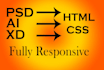 convert figma to html, pdf to html with responsive