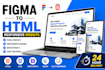 convert figma, PSD to HTML CSS bootstrap