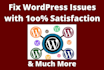 fix wordpress issues, develop website