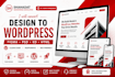 convert figma, PSD, xd or HTML to wordpress