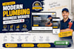 build a modern plumbing business website with elementor