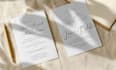 create minimalist wedding invitations and stationery