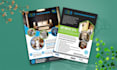 design flyer, sale sheet, poster, post card with faster