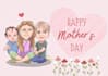 create a custom mothers day comic cartoon disney style card