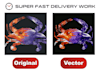 convert drawing, redesign vector artwork, illustration