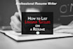 rewrite and design your resume and cover letter