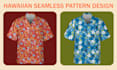 create a floral tropical hawaiian shirt ready to print