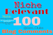 provide 100 niche relevant blog comment high quality