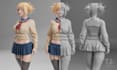 sculpt 3d character and create 3d model for printing