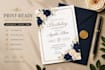design a custom invitation card for birthday wedding and any event