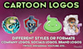 create a cartoon logo for your socials and your business