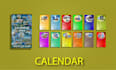 design georgian calendar, islamic and ramadan calendar