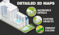 design a custom 3d isometric or 2d map illustration
