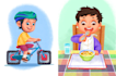create freehand digital children story book illustration in 24h
