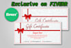 design gift certificate, gift  voucher, gift card coupons