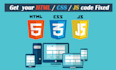 debug, modify and update existing html and css code
