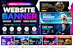 design stunning website banner, header, slider and hero image