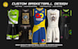 design basketball uniforms including jerseys and shorts