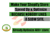 speed up and optimize your shopify website