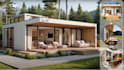 design 3d  modular houses, trailer houses , container houses