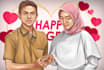drawing special couple cartoon portrait for you