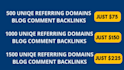 make 500 unique referring domains blog comment backlinks