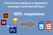 convert any design psd, xd, ai to responsive html