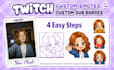 create unique twitch emotes or sub badges