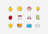 design unique, simple and modern custom icons set